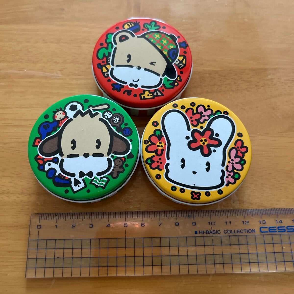 缶 動物 平成レトロ 犬 うさぎ クマ 丸 カラフル拍卖