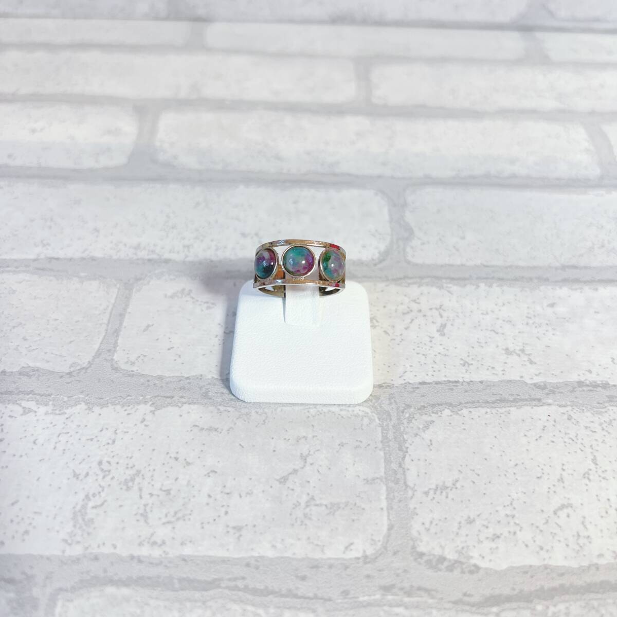 13号 リング silver シルバー パープル石 紫石 ラウンド 丸 アンティーク ヴィンテージ EL-0150拍卖