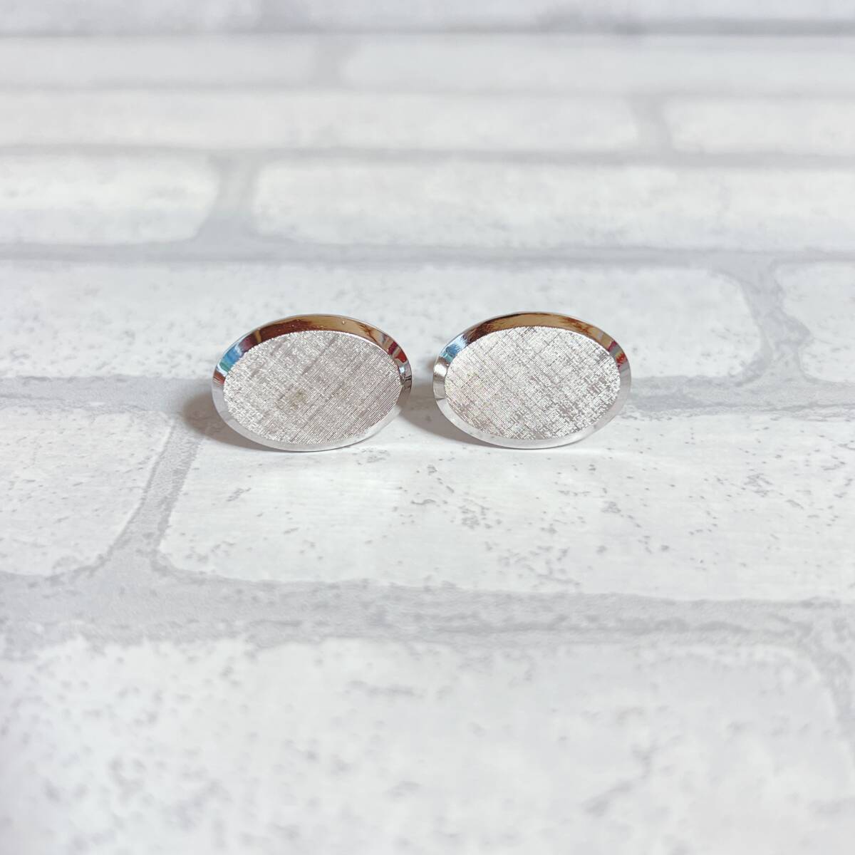 カフス silver シルバー ラウンド 丸 楕円 デザイン アンティーク ヴィンテージ EL-0168拍卖