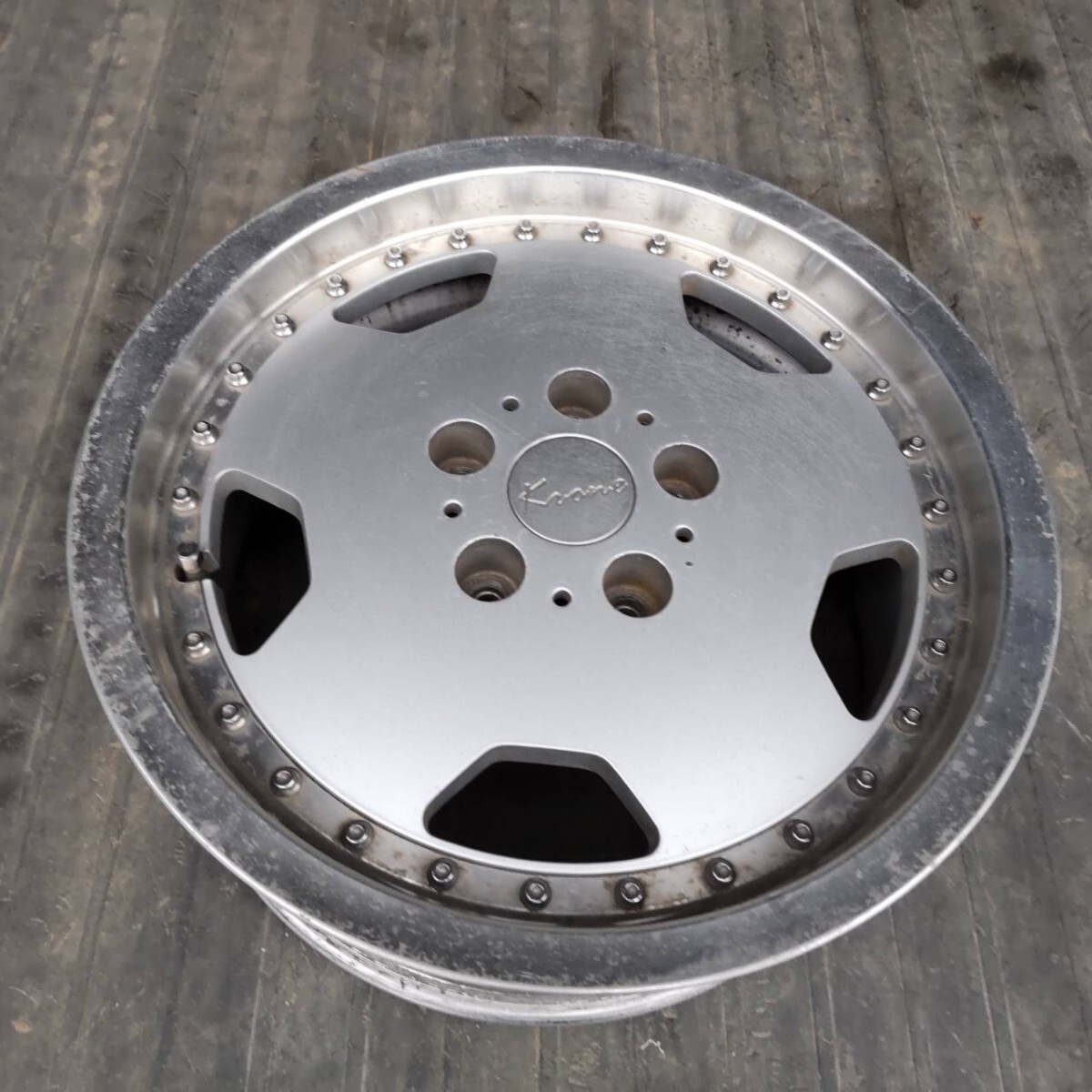 当時物 16インチ ディッシュ 7J+35 PCD 114.3 5H拍卖