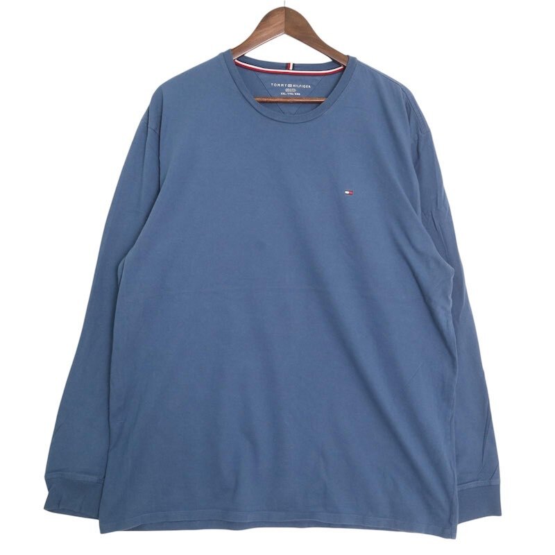 Tommy Hilfiger トミーヒルフィガー ロングスリーブTシャツ メンズUS-XXL ブルーグレー 長袖 ロンT hsc-0142n拍卖