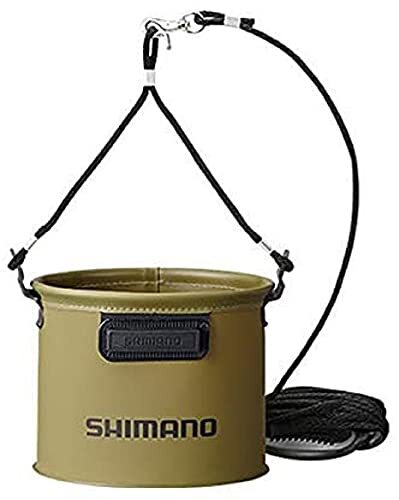 シマノ(SHIMANO) 釣り用バケツ・バッカン 水汲ミバッカン BK-053Q 21cm カーキ拍卖