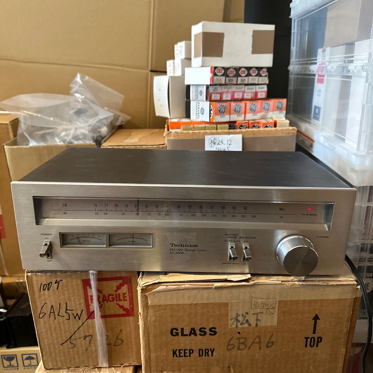 Technics FM AM ステレオ チューナー TUNER オーディオ機器 ST-2500 Junk拍卖