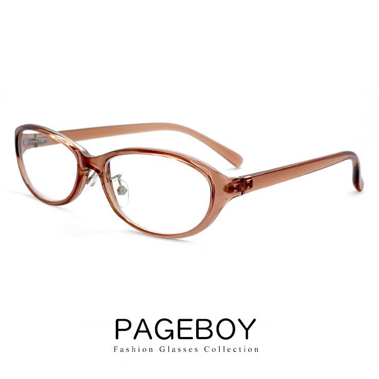 新品 レディース 伊達メガネ py6523-3 女性用 伊達眼鏡 pageboy uvカット 紫外線対策 コスプレ ピンク ベージュ拍卖
