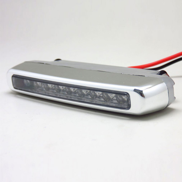 LEDミニデイライト ホワイト LED9連 車検対応 エンジン始動で常時点灯 DC12V車用 スリムタイプ 約100mm×15mm×34mm/ブレイス BE-360拍卖