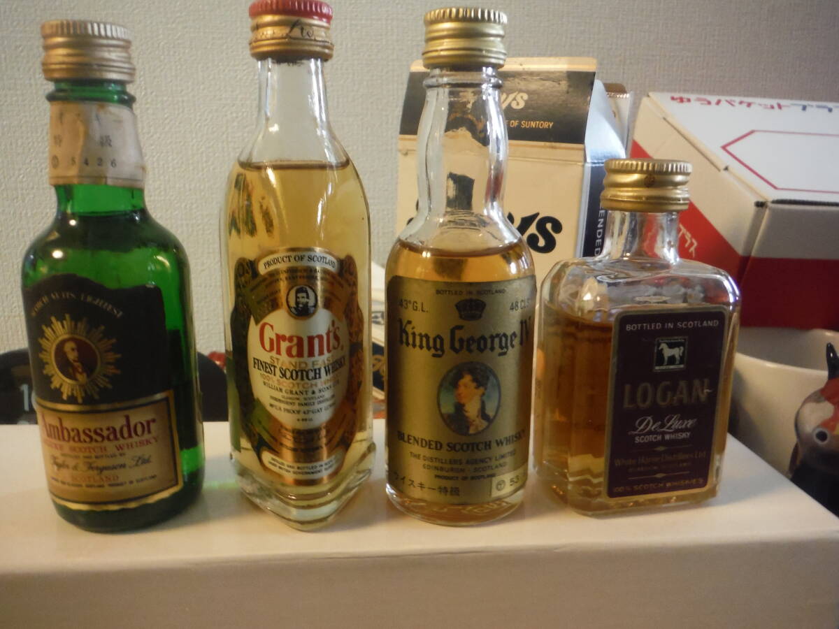 ミニボトル ウイスキー いろいろ 4 本 50ml   未開栓 キングジョージ 其の他拍卖