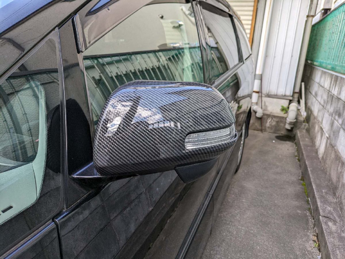 スポーティ全開♪ カーボン ルック ドアミラー カバー エスティマ ハイブリッド AHR20W X G アエラス プレミアム プレミアム-G拍卖