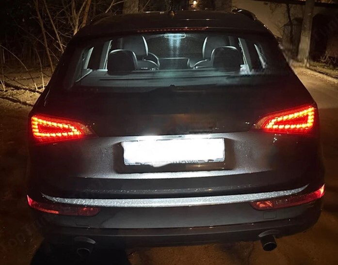 激白光 ! 交換式 ! LED ナンバー灯 ライセンス ランプ アウディ TT ロードスター 2.0TFSI クワトロ Sクーペ コンペティション 8J拍卖