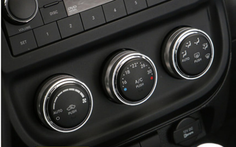 デザイン性UP♪ シルバー エアコン ダイヤル カバー ジープ コンパス MK49 MK4924 スポーツ リミテッド アルティテュード拍卖