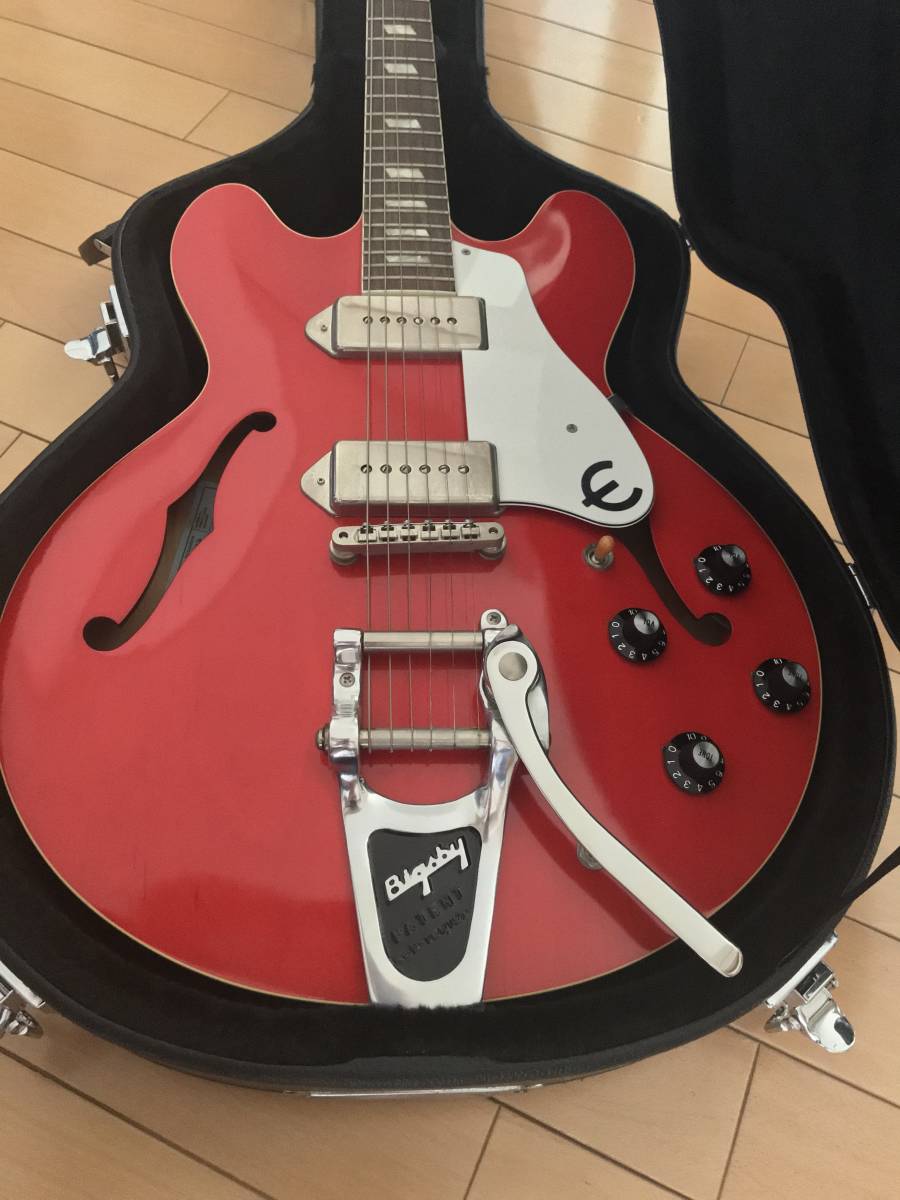 ■■美品 Epiphone Casino(エピフォン カジノ)made in japan限定品 ※フルカスタム ※ロカビリー ジャズ Beatles ビートルズ拍卖