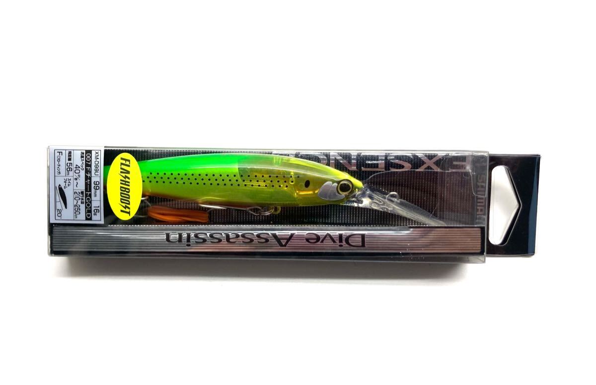 未使用☆シマノ ダイブアサシン 99F フラッシュブースト Fチャートゴールド 検索(釣猫)ミノー拍卖