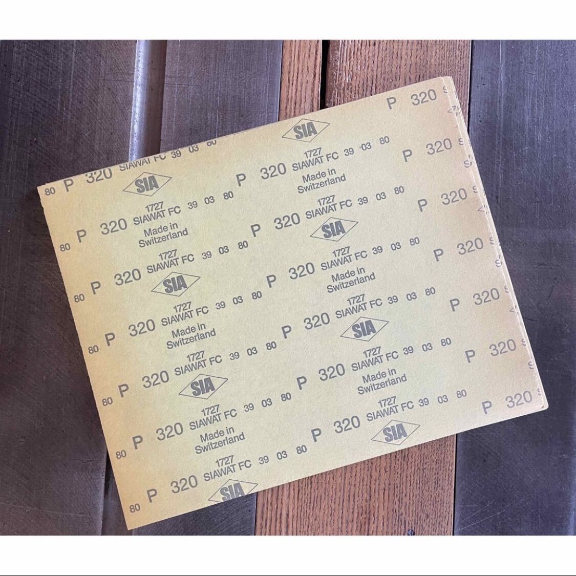 SIA 耐水ペーパー シアワット P320 25枚 研磨 diy ペーパー 仕上げ パテ サンドペーパー拍卖