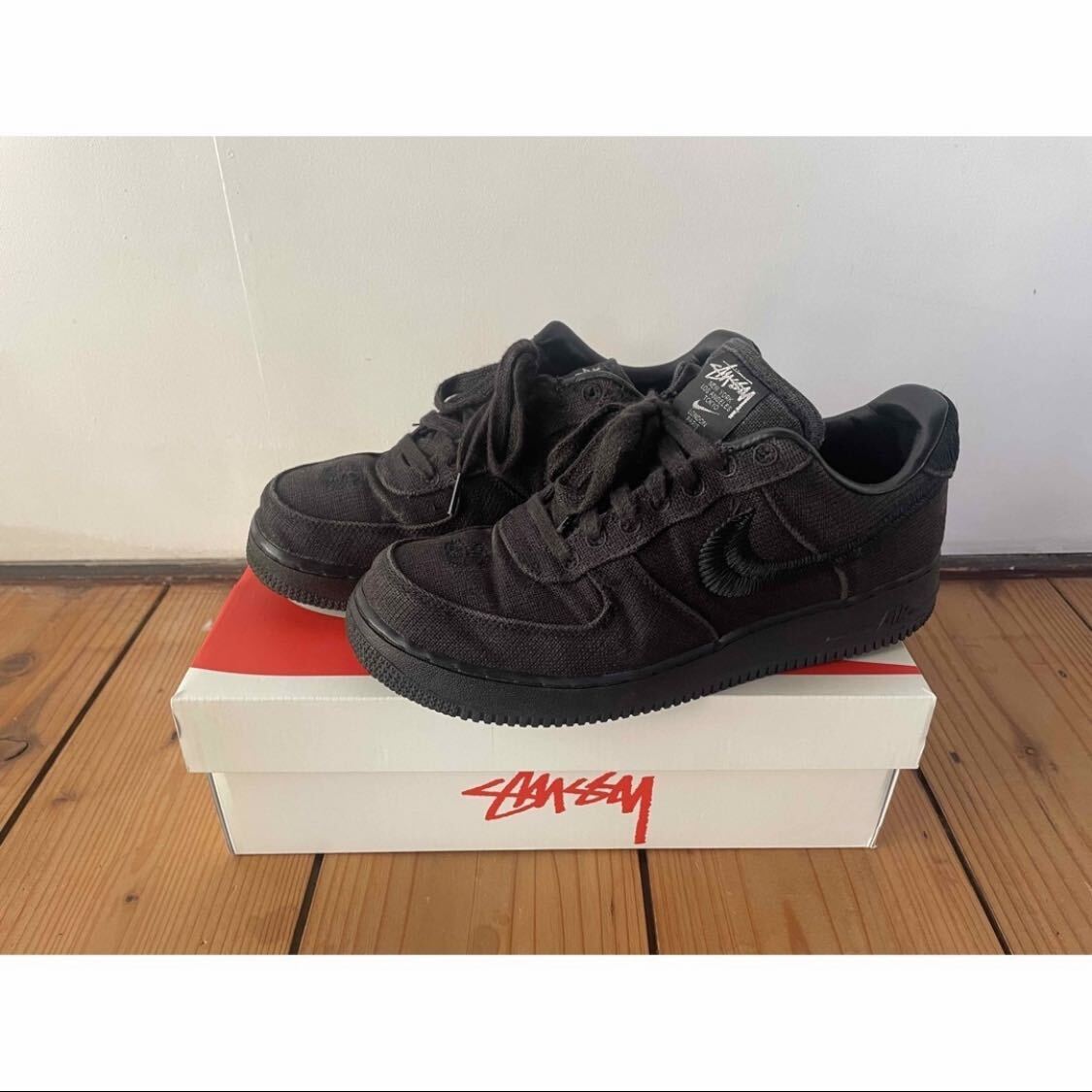 STUSSY NIKE AIR FORCE 1 ステューシー ナイキ エアフォース 1 LOW 26cm US8 used コラボ Wネーム 拍卖