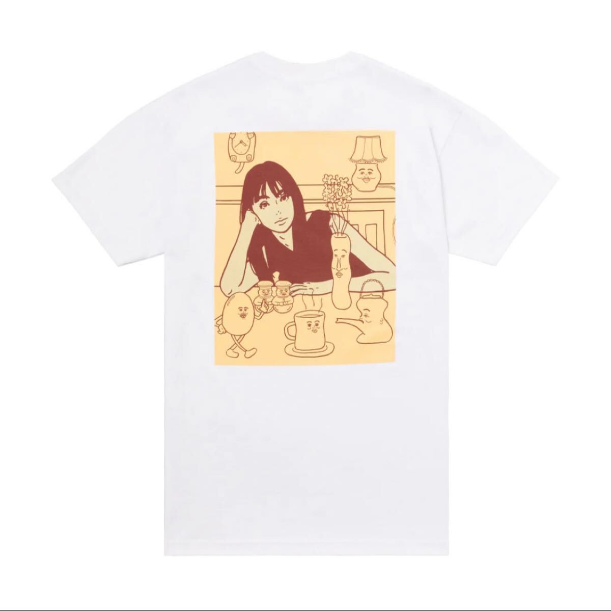 KYNE ON AIR Untitled, 2023 6.1oz S/SL Tee Tシャツ カラー White Beige 白 ベージュ サイズ L キネ アート拍卖