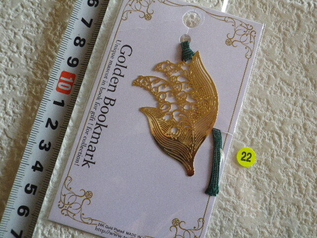 金のしおり すずらん 24K表面加工 日本製 未使用22●送料110円●同梱大歓迎拍卖