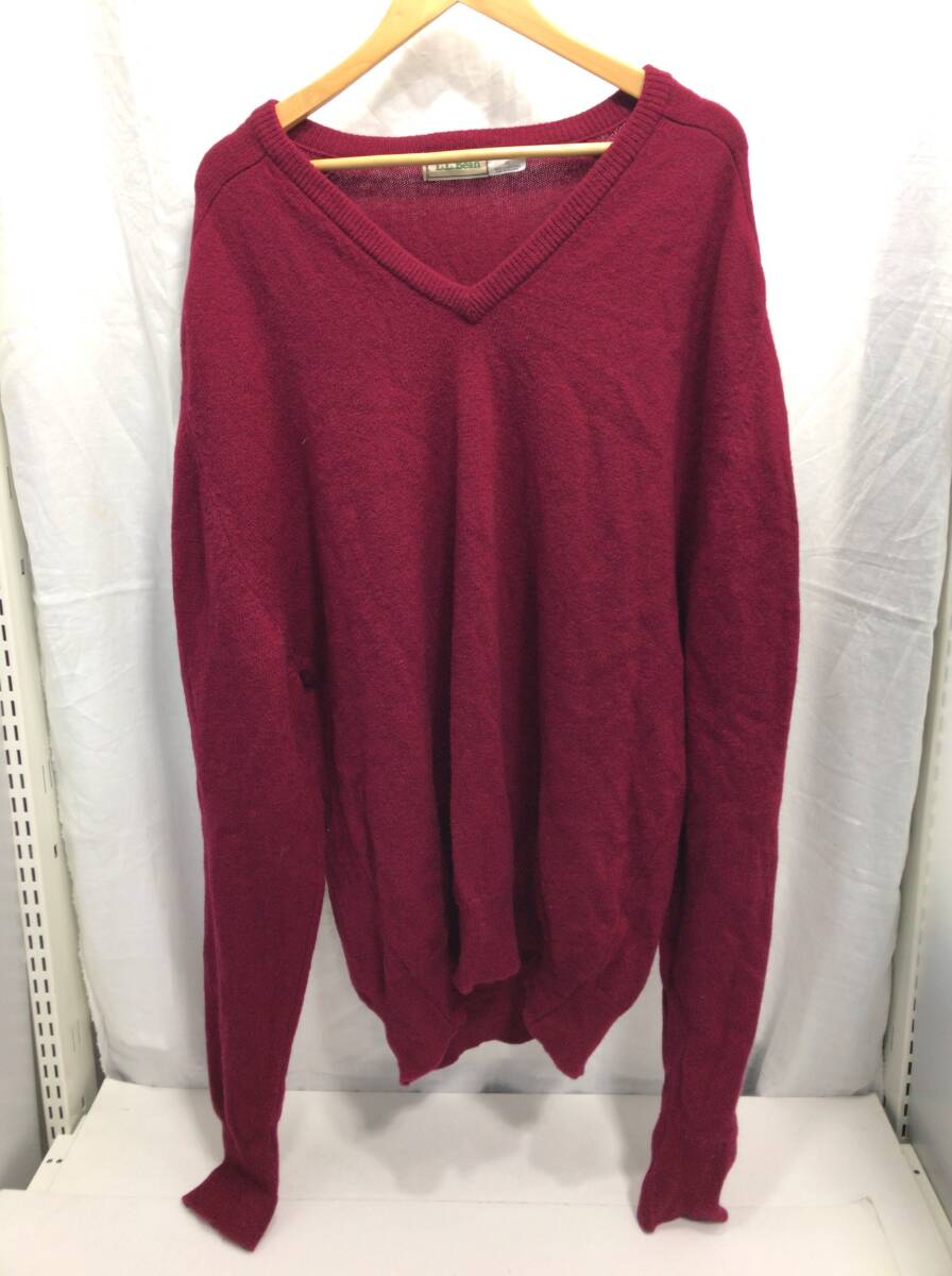 80s L.L.Bean 長袖 ニット セーター ワインレッド XL ビンテージ エルエルビーン E28拍卖