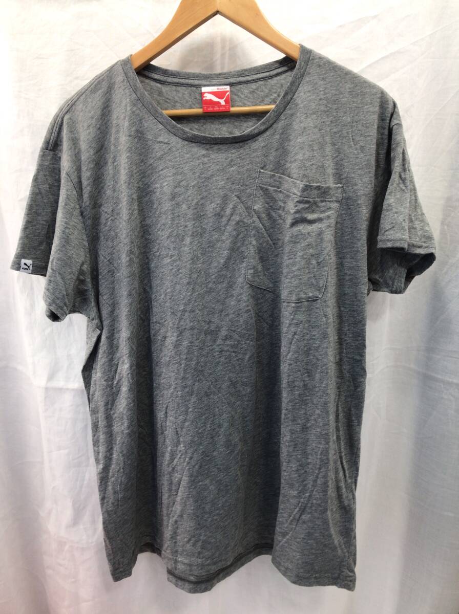 PUMA プーマ 半袖Tシャツ グレー L メンズ E35拍卖