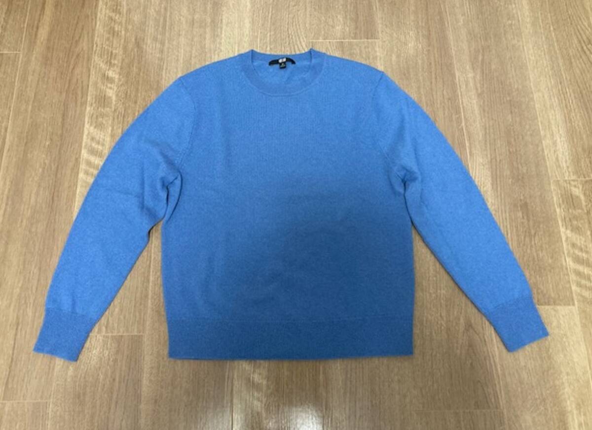 ユニクロ カシミア100% セーター ブルー系 M拍卖