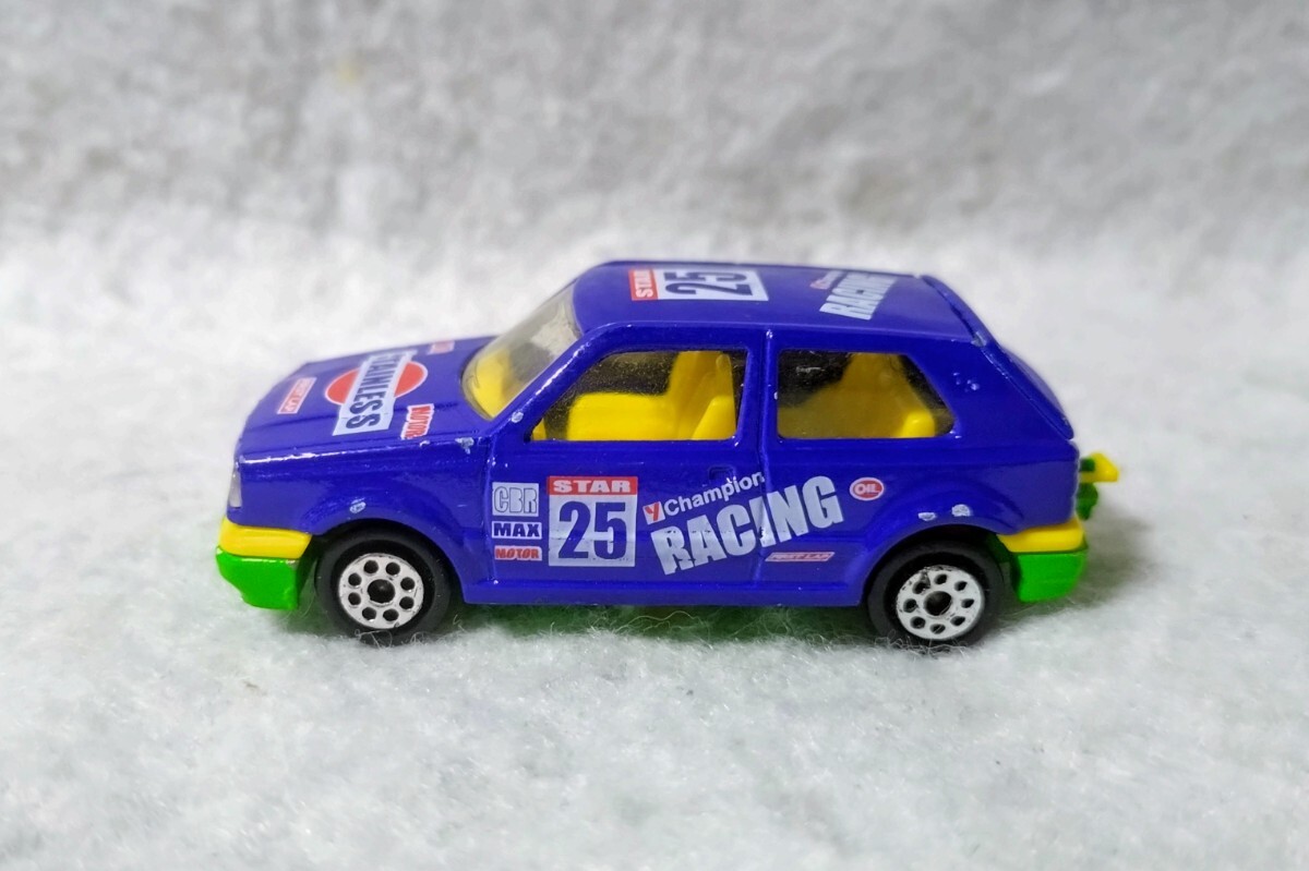 追跡付送料180円~ 小チップあり トミカサイズ マジョレット 264 VW ゴルフ レーシング #25 1999年頃拍卖