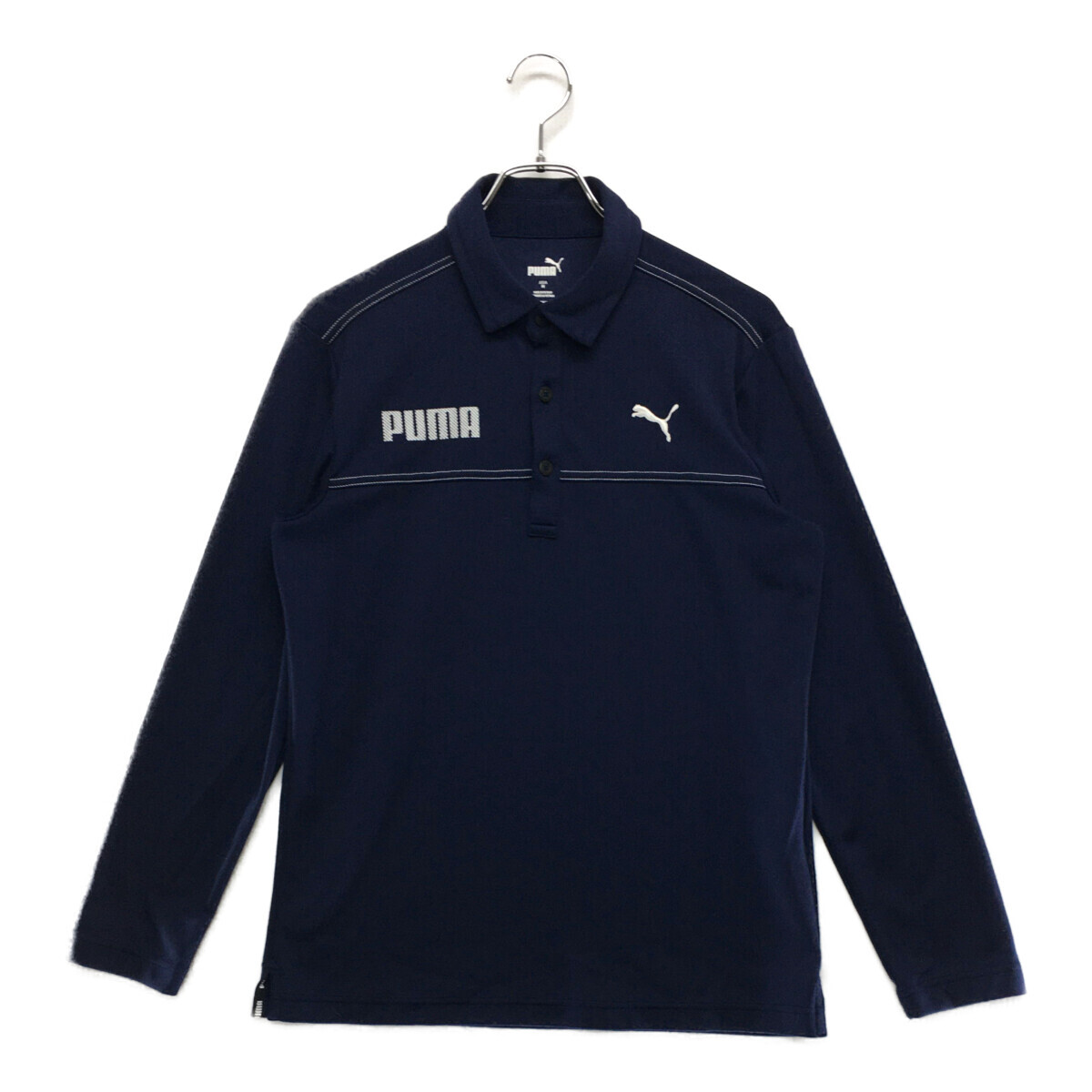 coco 中古【SALE】プーマ PUMA メンズ 長袖ポロシャツ M 紺 ネイビー 春秋 レターパックプラス発送可 112556拍卖