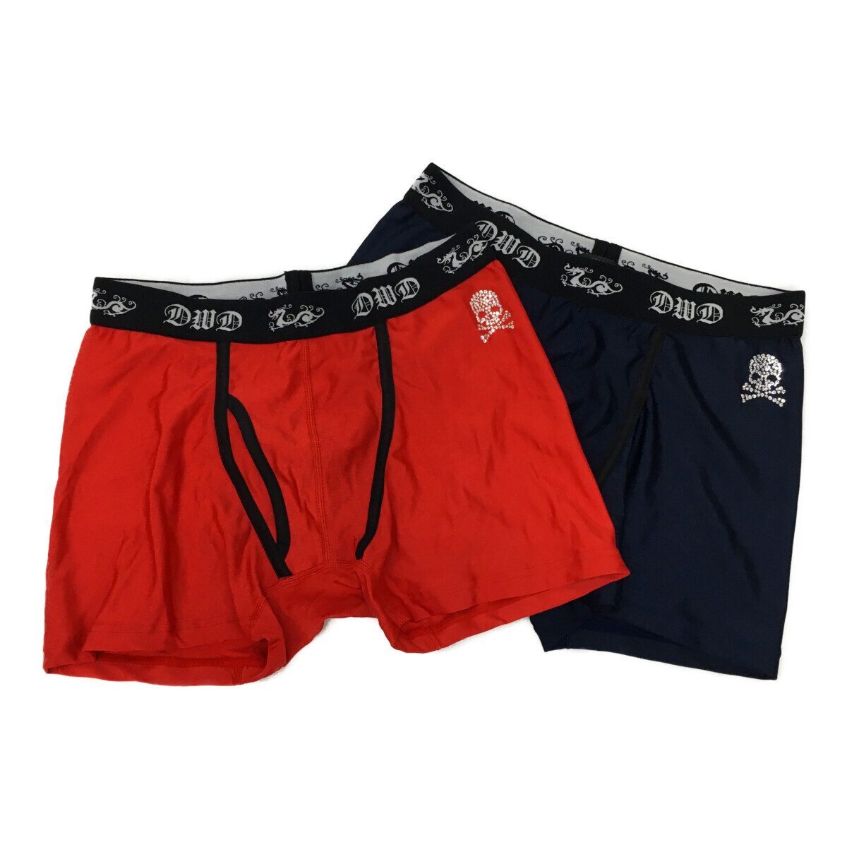coco 未使用品【SALE】ダンスウィズドラゴン メンズ インナー 2(M) 赤&紺 ボクサーパンツ2点セット 下着 日本製 ネコパケ発送可 100478拍卖