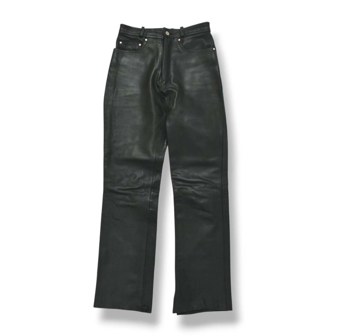 ♪本革! ナンカイ 南海 NANKAI 牛革 レザー パンツ 11 ブラック バイク モーター スポーツ ウェア ボトムス ツーリング バイカー 女性用♪拍卖