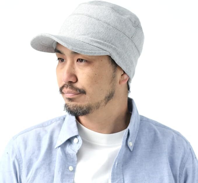 <Lサイズ(頭周り/約57-59cm)><グレー>帽子 大きいサイズ 深め Regnuu スウェット ワークキャップ キャンプ 山登り 登山 釣り拍卖