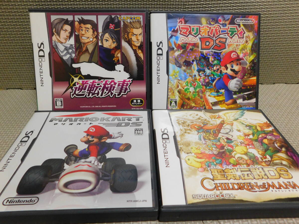 Rう348 送料無料 同梱不可 4本セット ・逆転検事 ・マリオパーティ ・マリオカート ・聖剣伝説 チルドレン オブ マナ拍卖