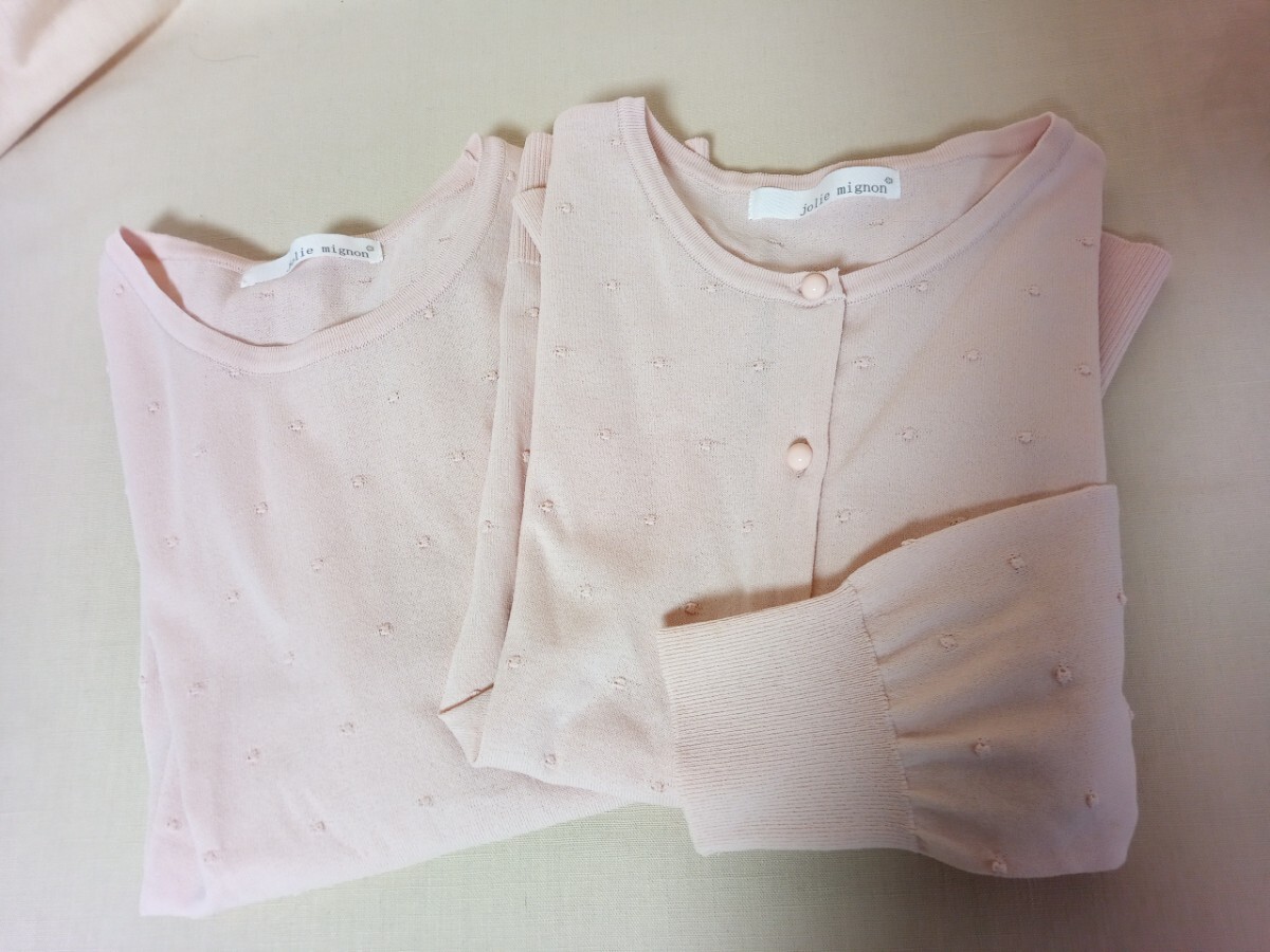 11746 ★★ Jolie Mi Gnon 半袖インナー・長袖カーディガン サイズ40拍卖