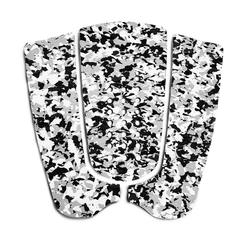 【送料無料】グレー迷彩柄サーフボードデッキパッド 3ピース ショートボード/ファンボード/ロングボード カモフラグレー拍卖