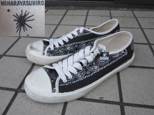 MIHARA YASUHIRO Good Inspiration ミハラヤスヒロ ペイズリー柄 スニーカー 27,0 バンダナ柄拍卖