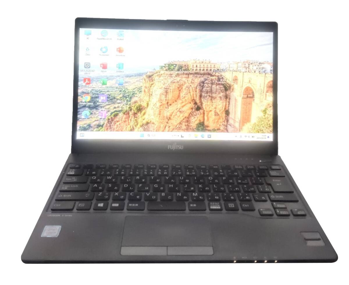 【驚速 FUJITSU U938/S i5-7300U 2.6GHz x4+8GB+ M.2 SSD128GB 13.3インチワイドノートPC】Win11+Office2021/WEBカメラ■A022824拍卖