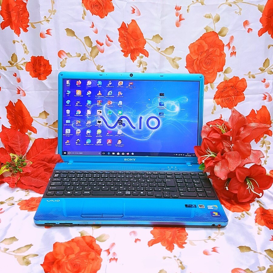 大人気/ブルー色SONY VAIO/新型WIN11/オフィス/ZOOM可能/ 新型Windows11搭載/新品SSD256GB/ソフト多数拍卖