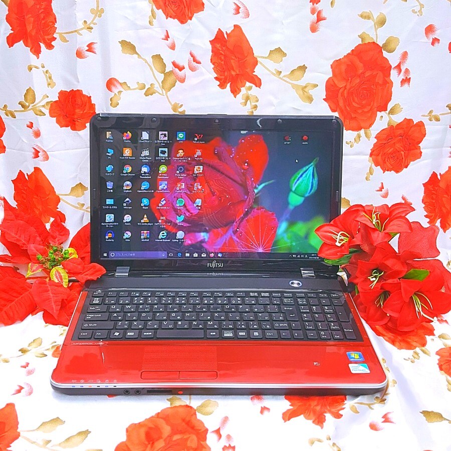 最新Win11搭載/大人気レッド色/メモリ8GB/オフィス/動画編集/テレワーク拍卖