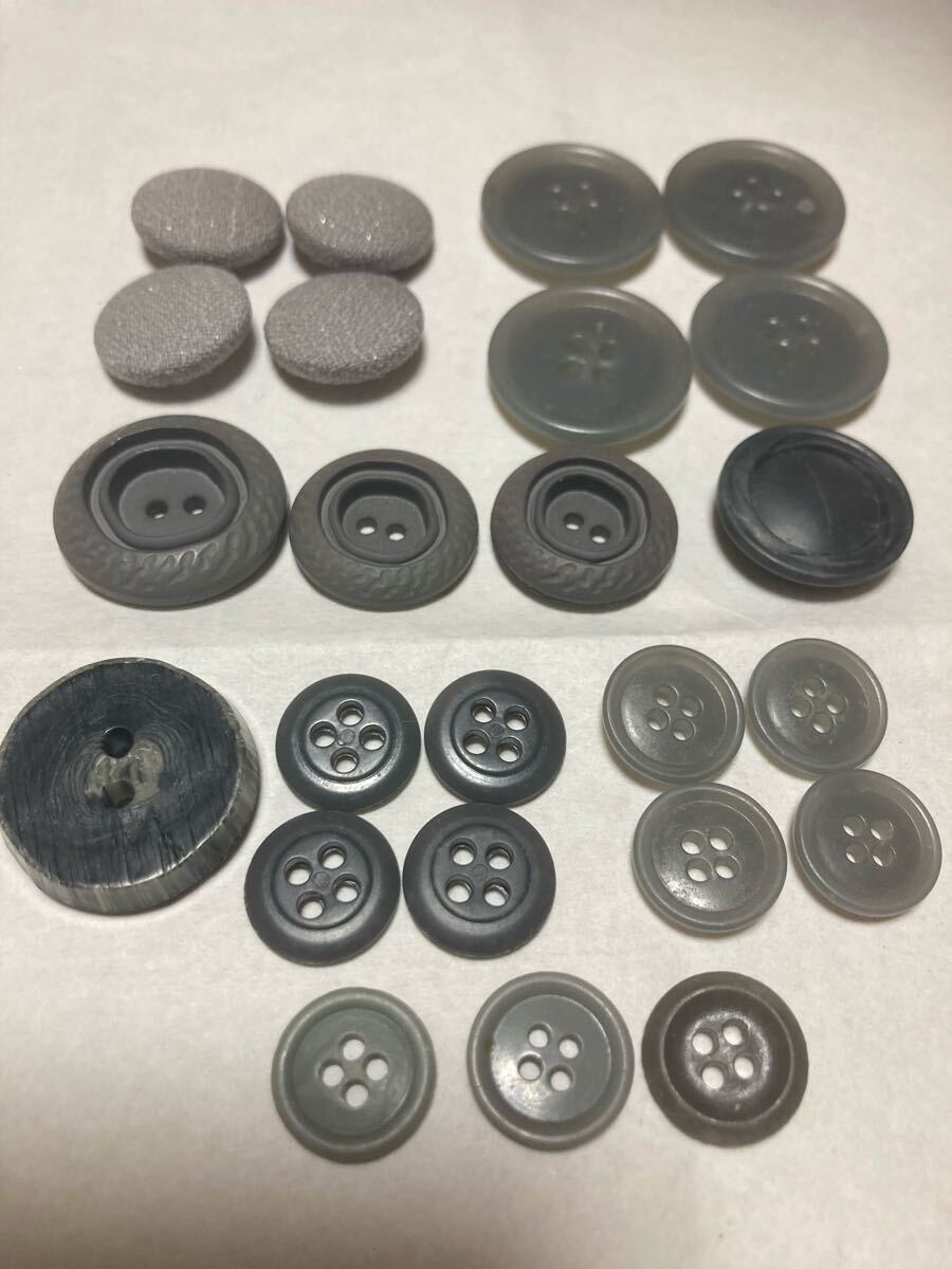 1938.レトロボタン☆グレー系☆10種☆合計24個拍卖