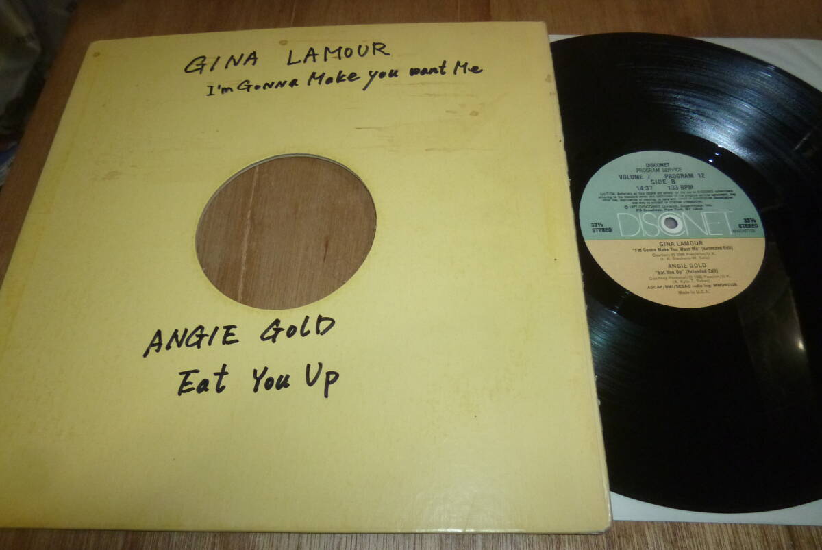 DISCONET )) 12” ANGIE GOLD // EAT YOU UP // GINA LAMOUR // I'M GONNA MAKE YOU WANT ME など拍卖