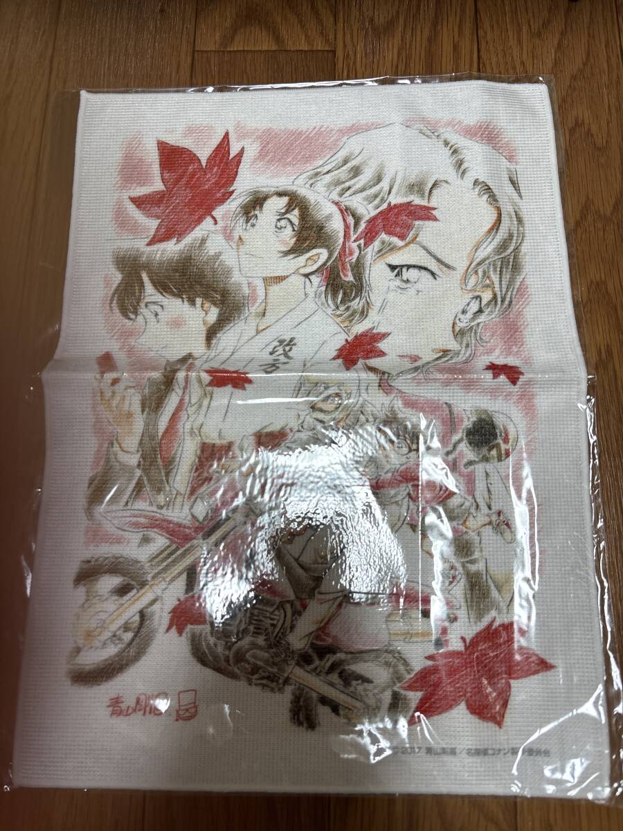 名探偵コナン 劇場版 ティザービジュアル から紅の恋歌 江戸川コナン 毛利蘭 服部平次 遠山和葉 タオルハンカチ 未使用未開封品拍卖