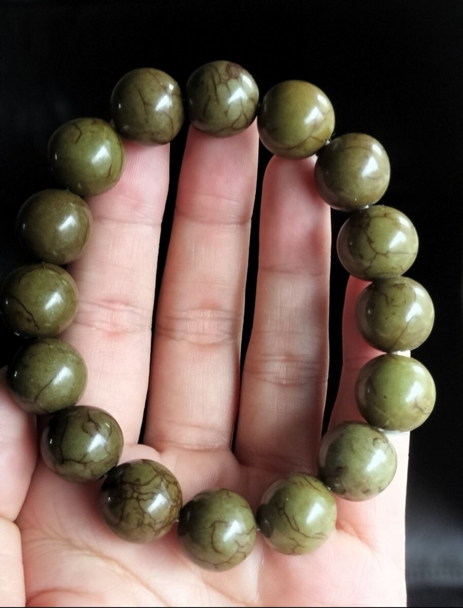 緑松石 トルコ石 ターコイズ ブレスレット 14mm拍卖