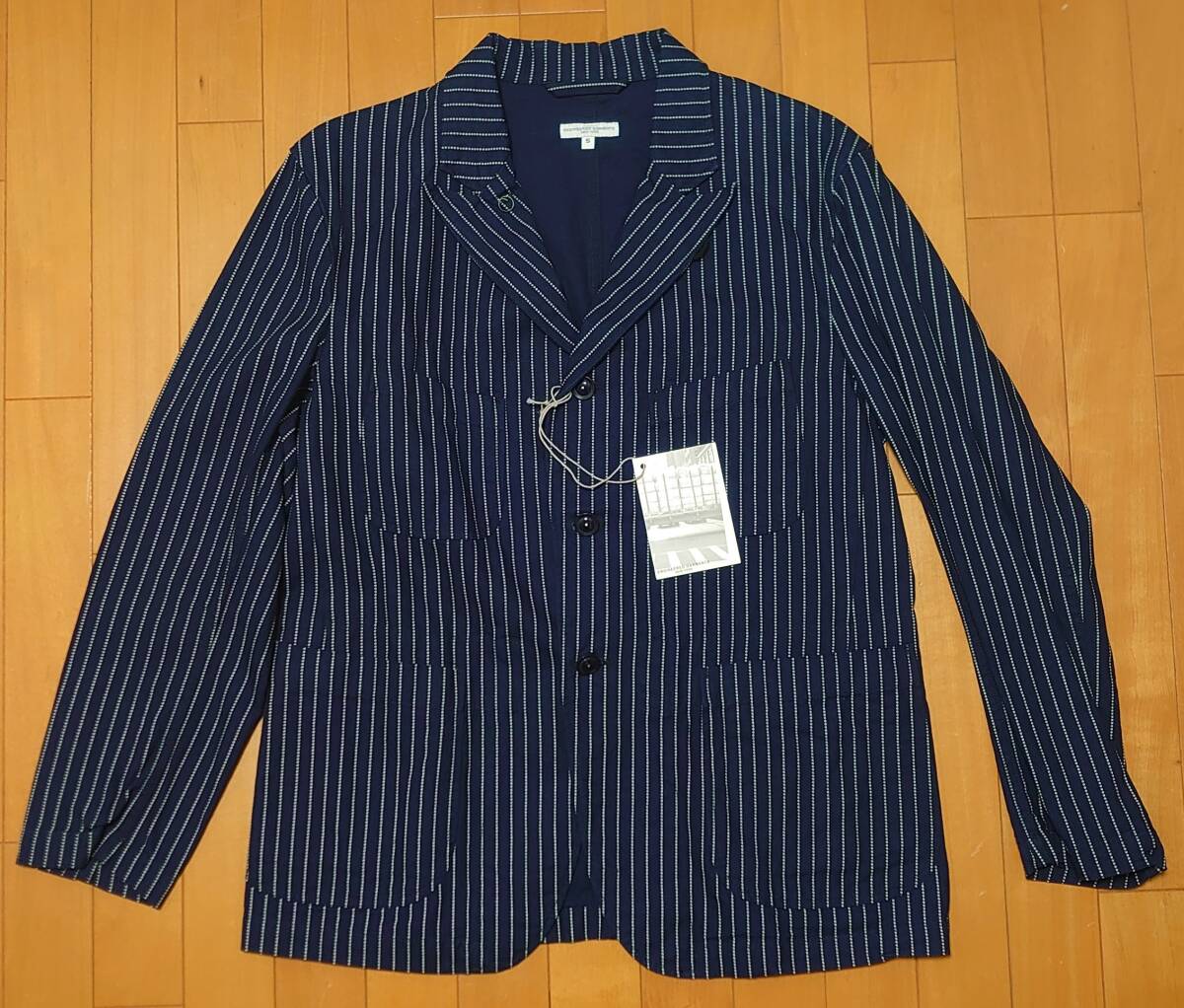 極美品 2021SS エンジニアードガーメンツ ベッドフォードジャケット ストライプ ネイビー S拍卖
