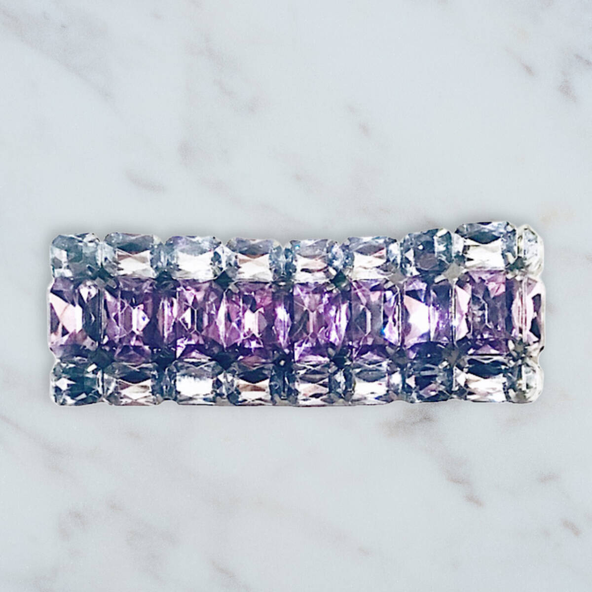 【新品】ドレス系ゴージャス アクリル ラインストーンチョーカー 紫 パーティ 大ぶり 拍卖