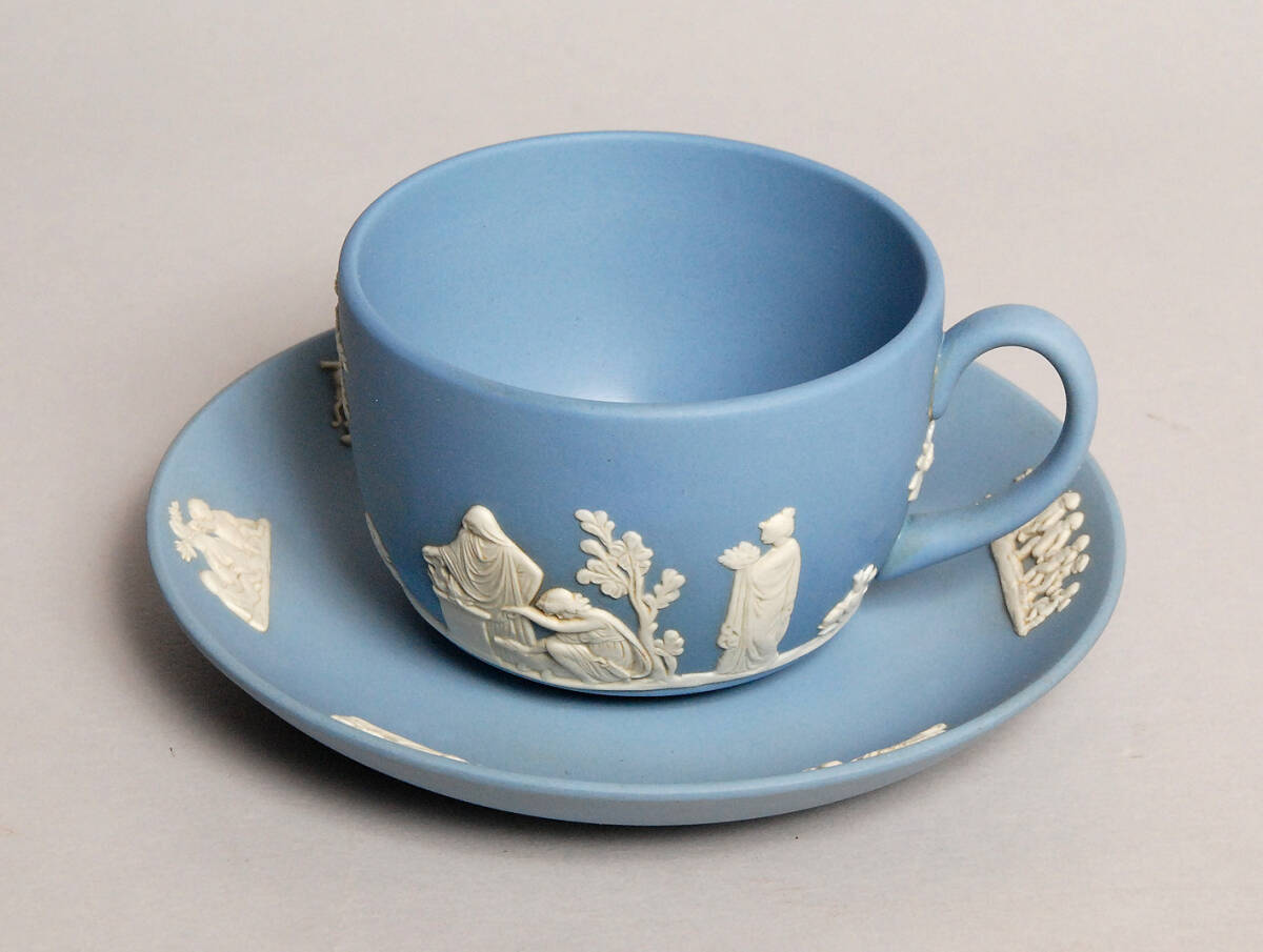 ウェジウッド(WEDG WOOD)のジャスパーのカップ&ソーサー/イギリス拍卖