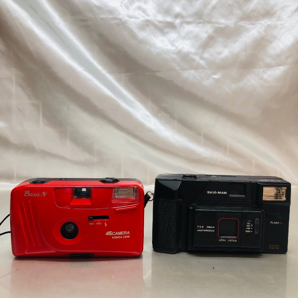 【中古/現状品/TO】KONICA LENS コニカ BasicN 45CAMERA & SKILLMAN C-850 コンパクト フィルム カメラ 2点セット 動作未確認 MZ0328拍卖