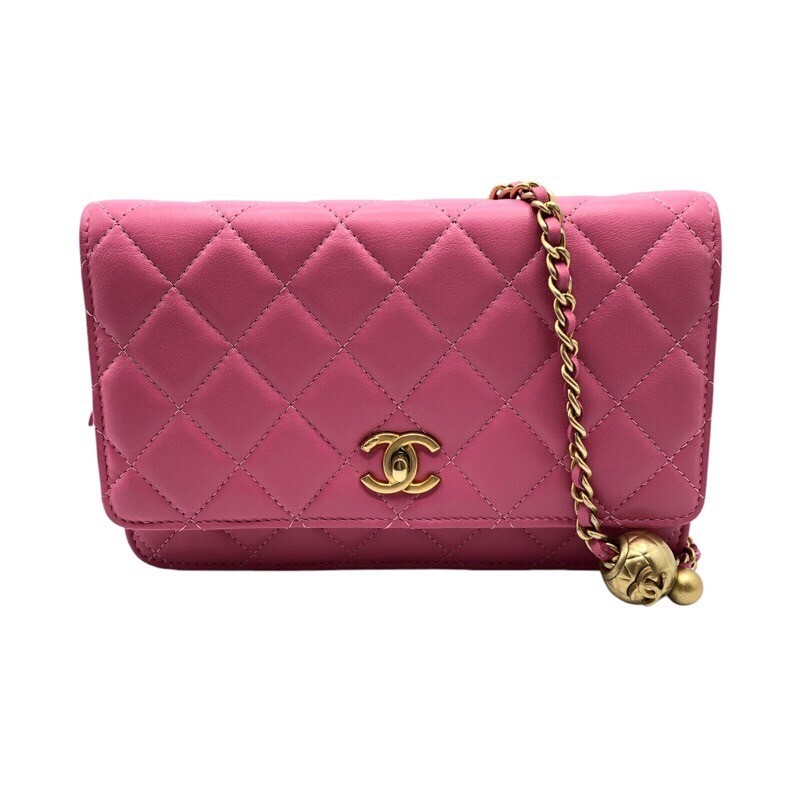 シャネル CHANEL マトラッセチェーンウォレット AP1450 ピンク/GD ラム ショルダーバッグ レディース 中古拍卖
