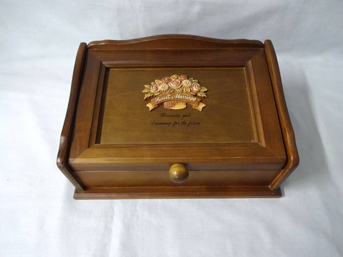 【送料無料】G-Wood Sweet Marriage ミラー付き ジュエリーボックス 木製 アクセサリーケース 小物入れ レトロ拍卖