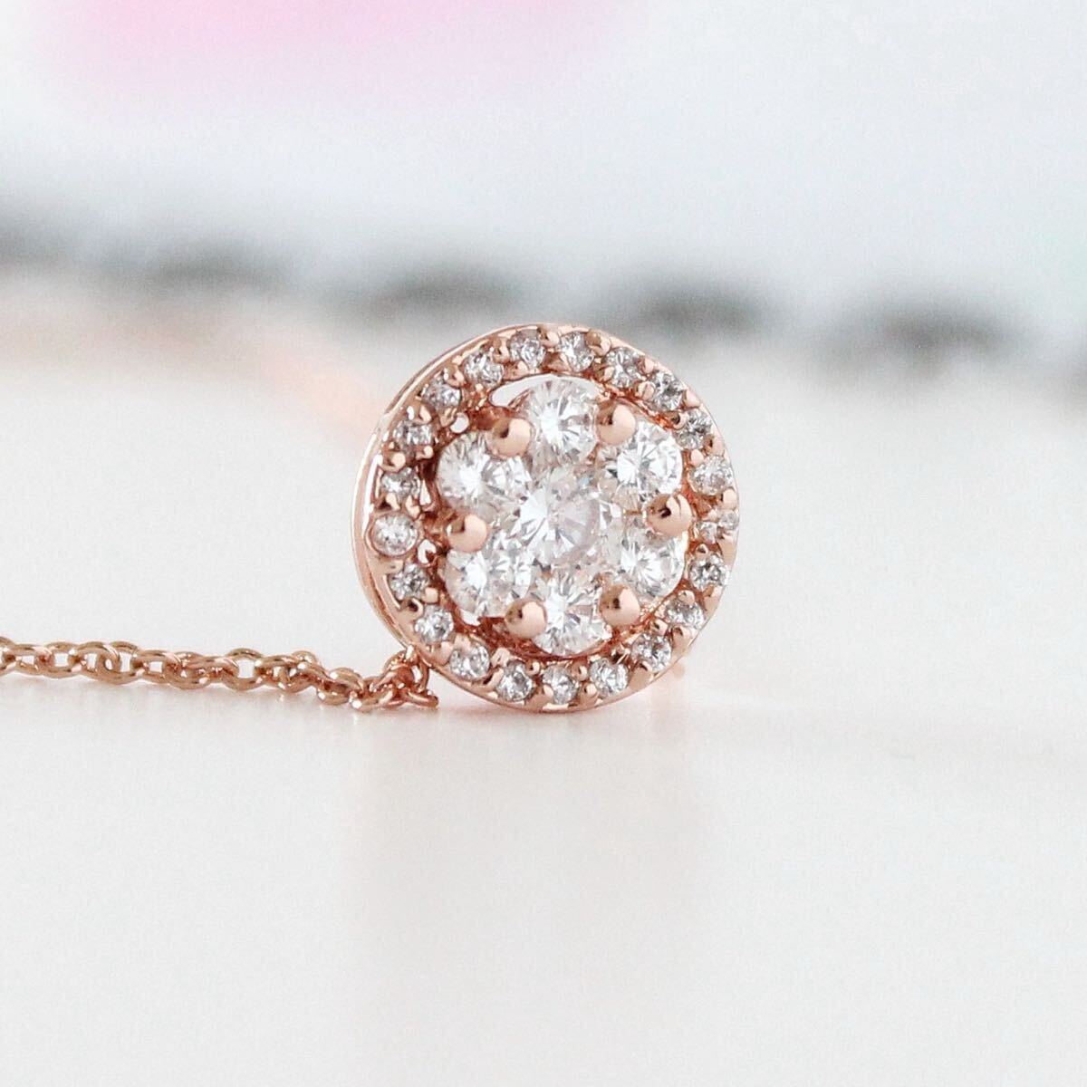 七つストーンの花・華やかパヴェ・ネックレス拍卖