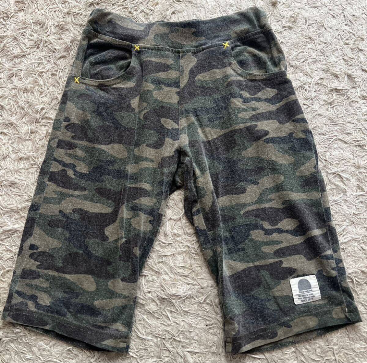 ネームタグ未記入★mouJonJon ハーフパンツ 迷彩 110サイズ拍卖