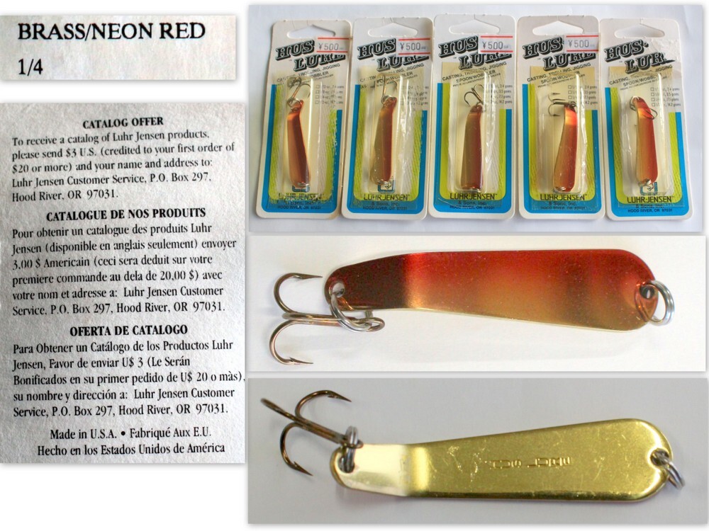 1215/未使用品/ルーハージェンセン 1/4HUS LURE 1/4ハスルアー 5個セット ★スプーン 渓流 岩魚 山女魚 トラウト ヤマメ イワナ拍卖