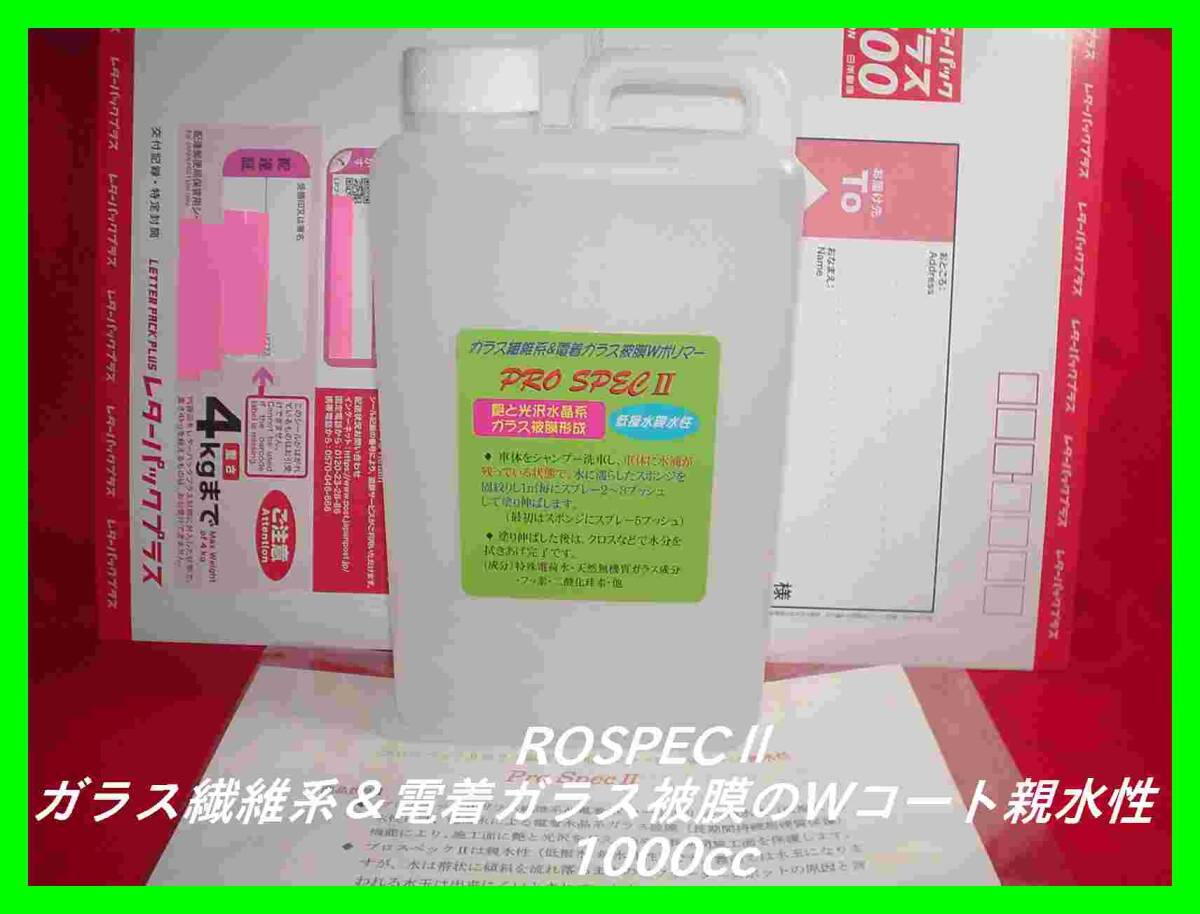 ★車関連業者向 親水性 ガラス繊維系&電着ガラス被膜Wコーティング剤 1000㏄ プロスペックⅡ PROSPECⅡ 拍卖