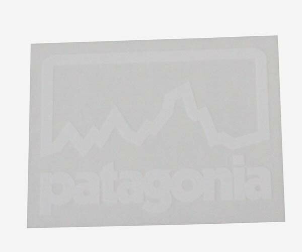 訳あり 廃番 パタゴニア ステッカー ラインロゴ 白 PATAGONIA STICKER FITZROY ホワイト クリア スノー フィッツロイ シール コレクション 拍卖