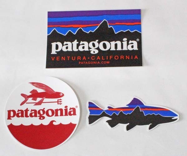 訳有 パタゴニア ステッカー 3種セット PATAGONIA STICKERS SET フィッツロイ ベンチュラ トラウト トライデントフィッシュ シール 飛魚 魚拍卖